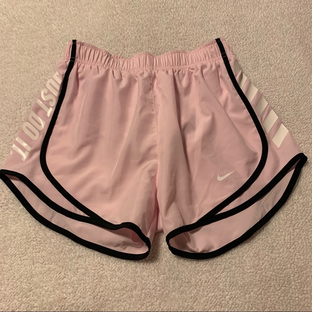 Nike Pink Athletic Shorts with Black Trim